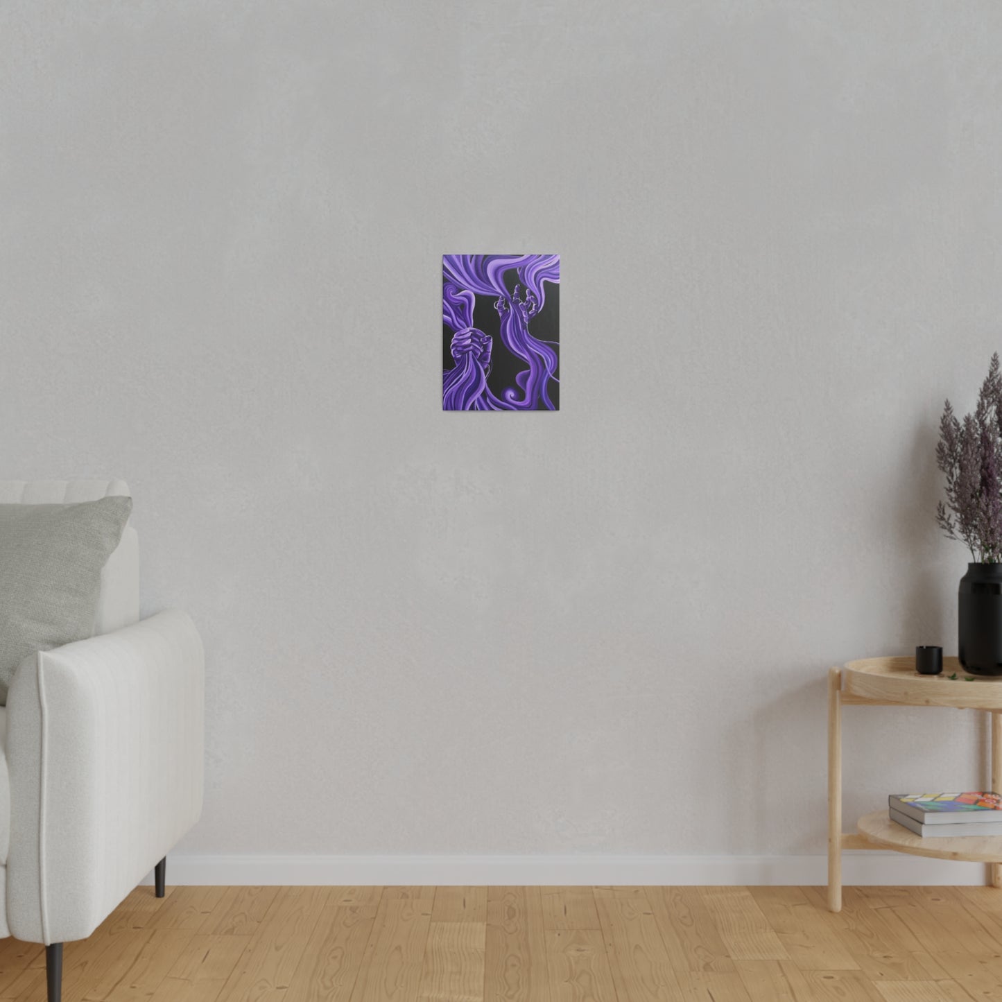 Matte Canvas, Stretched, 0.75" - art under moonlight