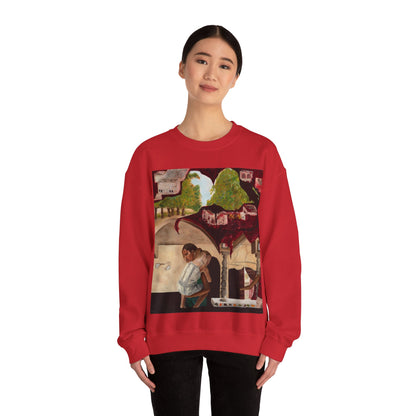 Crewneck Sweatshirt Printed with "Psyche of Lost Youth" - art under moonlight